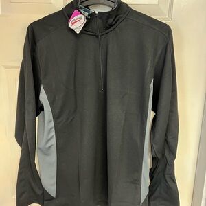 Black and Gray Men's Performance Athletic Pullover